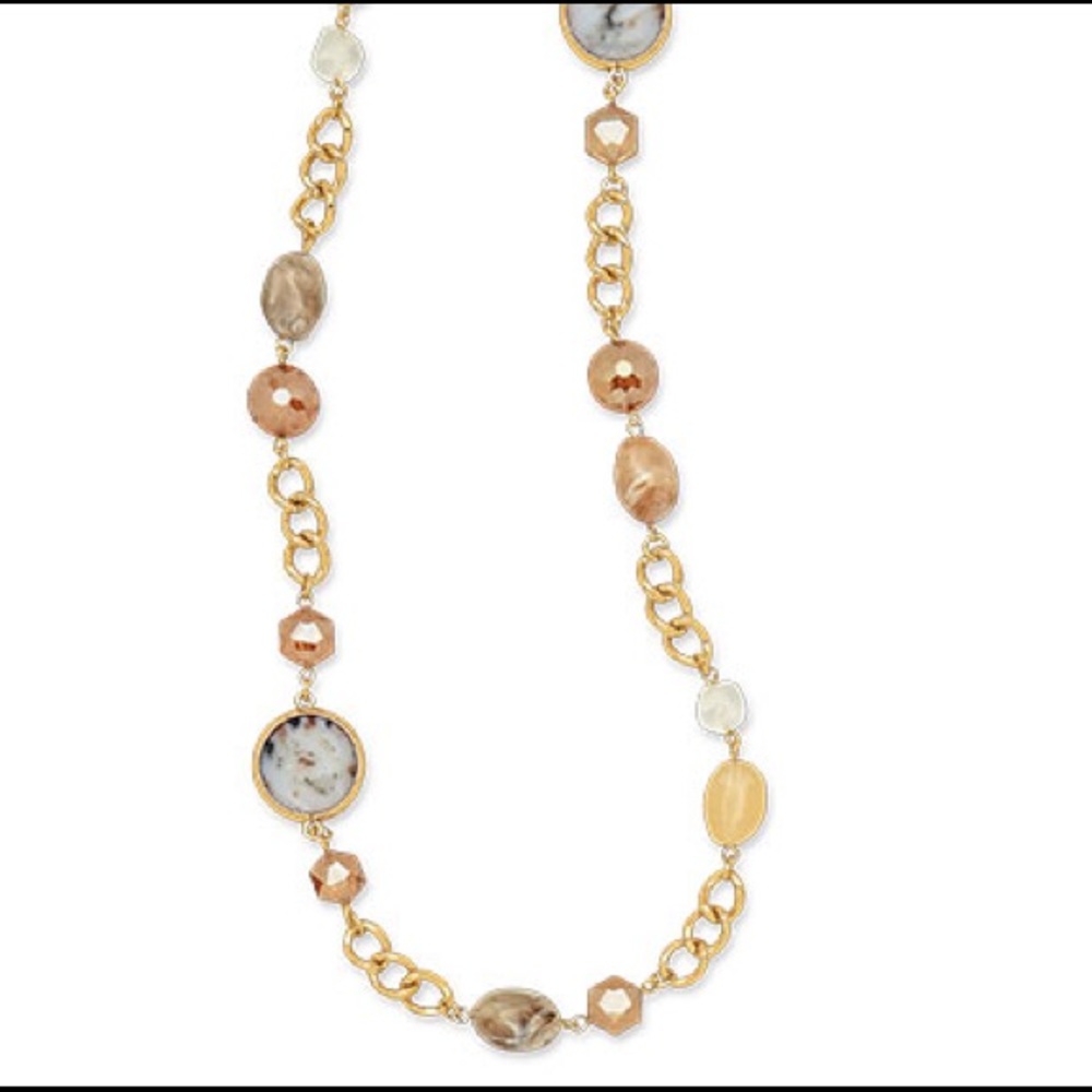 Premier Designs Harper Gold Jewel Long Necklace